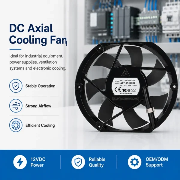 Fan, 17225, AFB1512HH, 12V, 2.6A - view 2