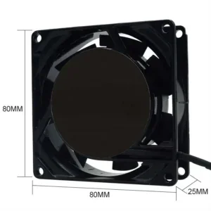 Fan, 85-230V, 8025mm, Axial, 80x80x25mm