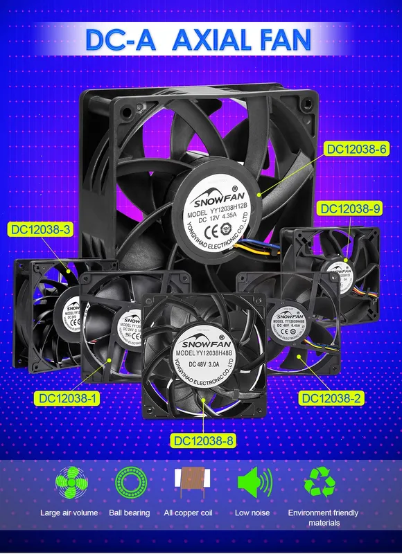 Fan, 9225, 92x92x25mm, 12v, 24v - view 6