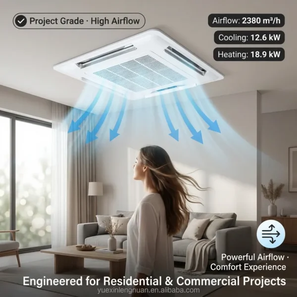 Fan Coil Unit, 4-Way, Ceiling, 700mm, HVAC - view 2