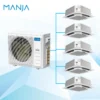 Fan Coil Unit, Ceiling, 5-Way, 54000btu/h, VRF