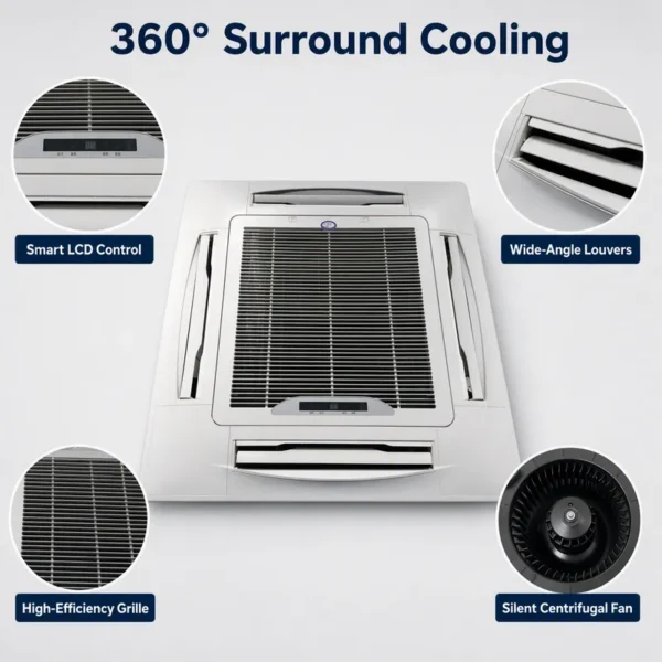 Fan Coil Unit, Ceiling, 510-2380m3, Electric - view 2