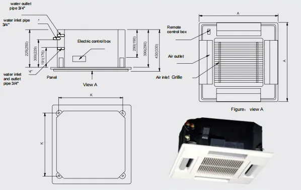 Fan Coil Unit, Ducted, Ceiling, HVAC - view 2
