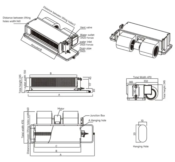 Fan Coil Unit, FCU, R-410A - view 5