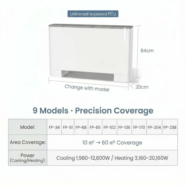 Fan Coil Unit, Wall, Water - view 3
