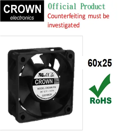 Fan, CROWN, 12V/24V, 6025, Axial - view 2