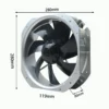 Fan, W2E250-HL06-20, 230V, Aluminum - view 4