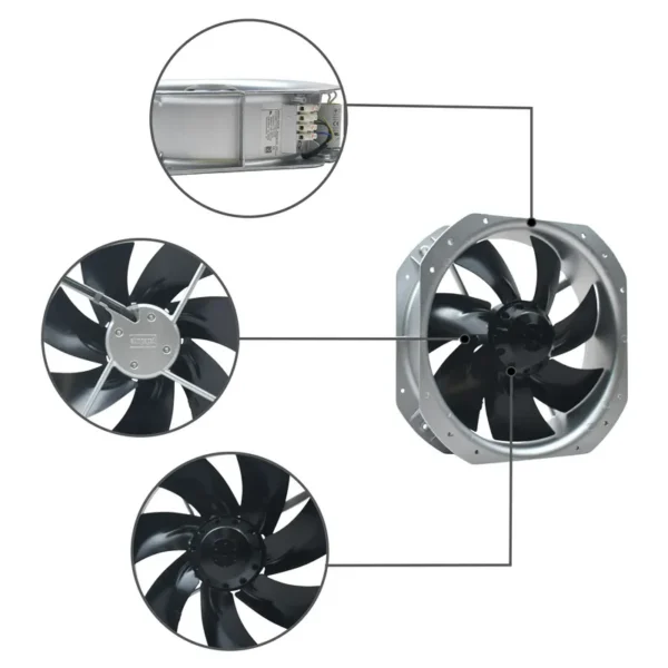 Fan, W2E250-HL06-20, 230V, Aluminum - view 5