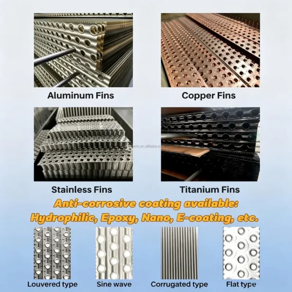Finned Tube, Copper, Aluminum, AHU, HVAC - view 4