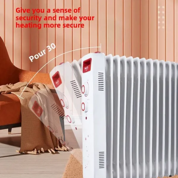 Fins Household Oil Heater, 11-17, 2000 W, Plastic - view 2
