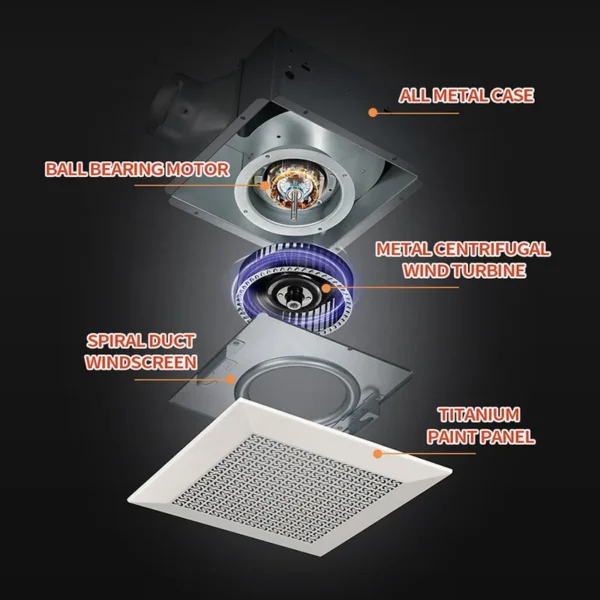Fireproof Ceiling Exhaust Fan, Centrifugal, 220 V, Metal - view 6