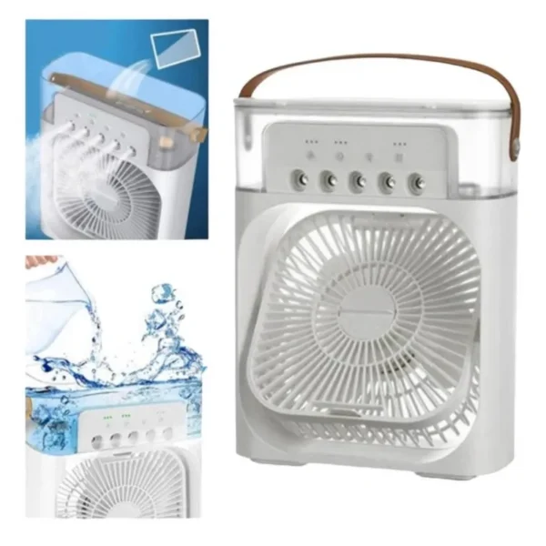 Five-hole Spray Humidifying Fan, Portable, ABS, USB