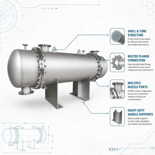 Fixed Tube, Stainless Steel, Tube Heat Exchanger - view 2