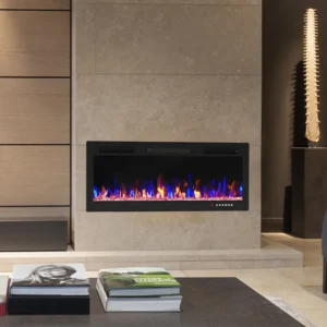 Flame Electric Wall Fireplace, 30"36"42"50"60"70", 1500w