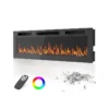 Flame Electric Wall Fireplace, 50", 1500w, 12-Hour