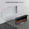 Flame Electric Wall Fireplace, 50", 1500w, 12-Hour - view 2