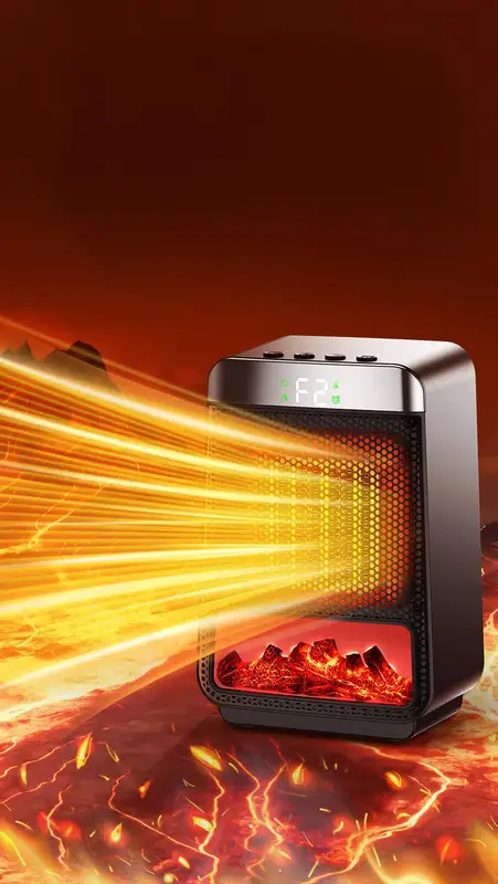 Flame Heater, PTC, 1000W, Ceramic - view 4