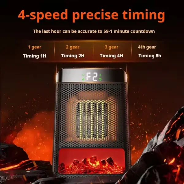 Flame Heater, PTC, 1000W, Ceramic - view 5