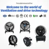 Floor Drum Fan, 220V, Portable - view 6