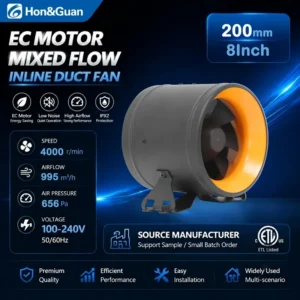 Flow Duct Fans, 8'', HVAC