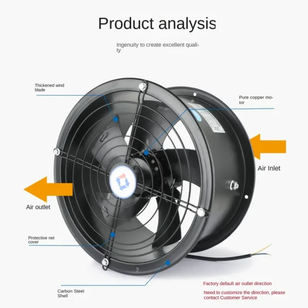 Flow Industrial Exhaust Fan, YWF, Axial - view 2