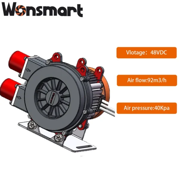 Flow Mini Turbo Blower, 40kpa, 92M3/h, Brushless, 10kw