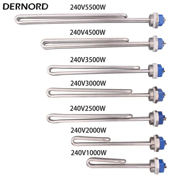 Fold Back Immersion Heater, 240V, 6.5KW