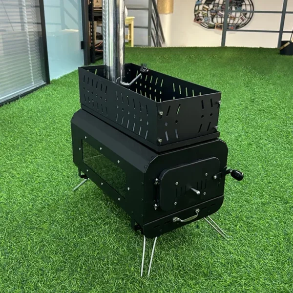 Foldable Firewood Sauna Stove, Carbon Steel - view 3