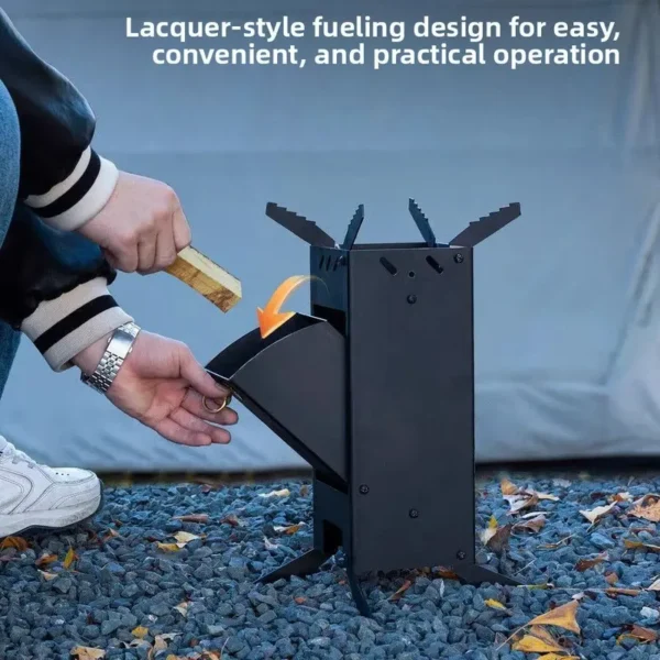 Foldable Metal Rocket Stove, Portable - view 4