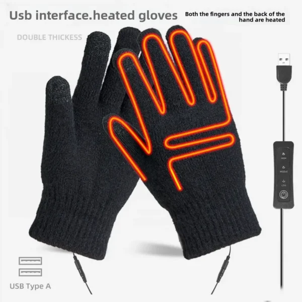 Foot Hand Warmers, USB, Knitted, Full Finger - view 5