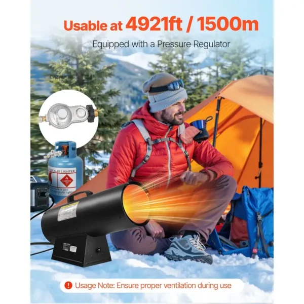 Forced Air Propane Heater, Portable, 100000BTU - view 4