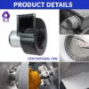 Forward Curved Centrifugal Fan, Stainless, Steel