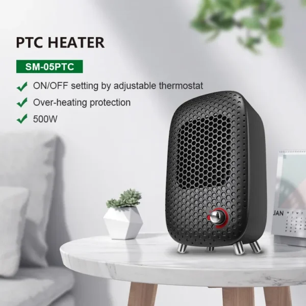 Free Standing Ptc Heater, 1500W, Plastic - view 6