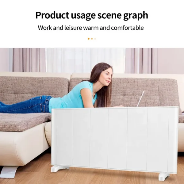 Freestanding Electric Convector Panel, Aluminum, 220V-240V - view 2