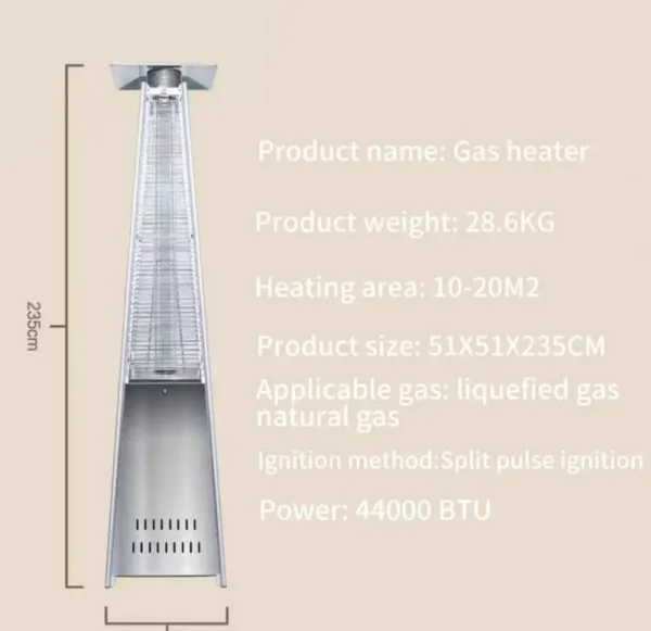 Freestanding Patio Heater, Gas - view 4