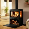 Freestanding Wood Burning Fireplace, Steel Plate - view 2