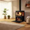 Freestanding Wood Burning Fireplace, Steel Plate - view 6