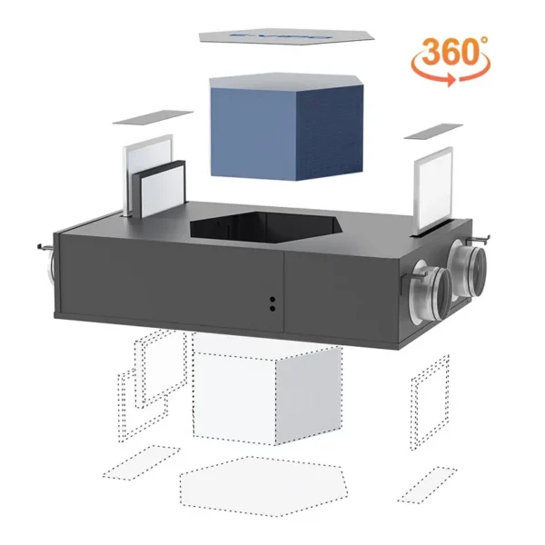 Fresh Air Purification Unit, VMC, HRV, Ceiling - view 3