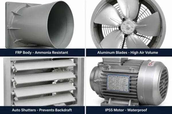 Frp Cone Exhaust Fan, IP55, Galvanized sheet - view 4
