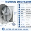 Frp Cone Exhaust Fan, IP55, Galvanized sheet - view 5