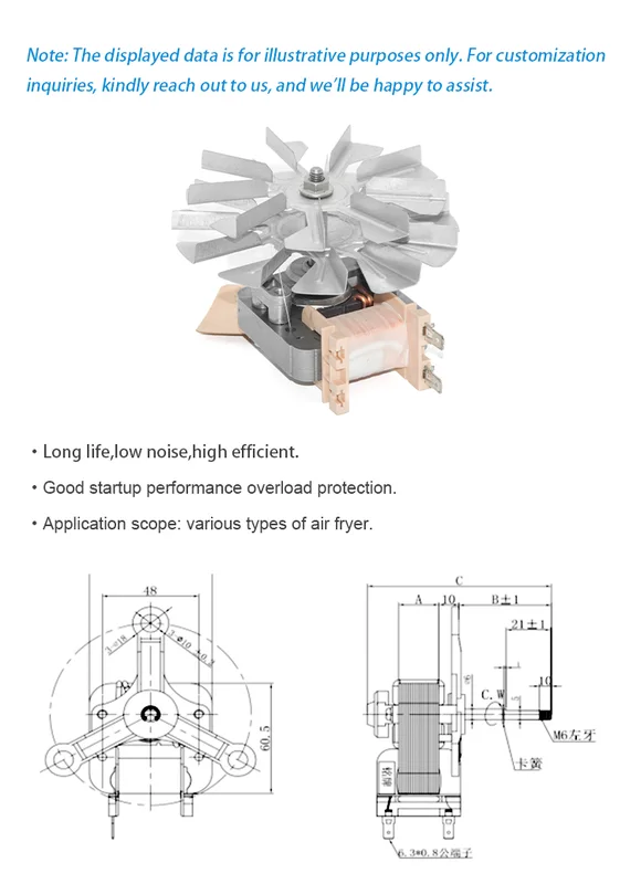 Fryer Steam Oven Fan, 110V/220V, 50Hz, Explosion-Proof - view 5
