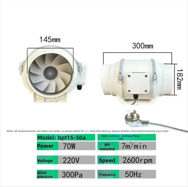 Function Intelligent Ventilation Fan, AC 220V~240V, Electric - view 2
