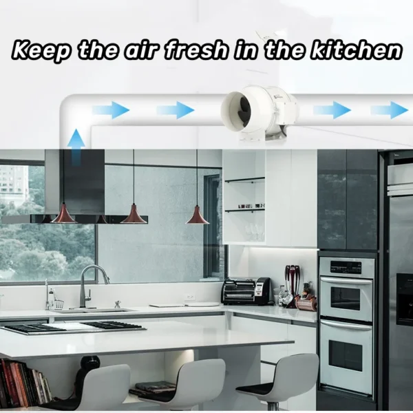 Function Kitchen Circulating Fan, HF150, Inline - view 4