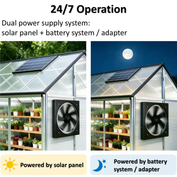 Gable Wall Air Extractor, Solar, BLDC - view 4