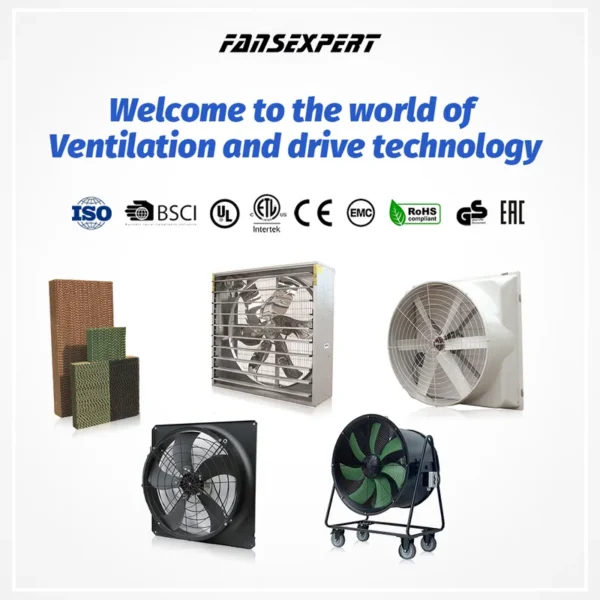 Galvanized Box Fan, 380V, 1380mm, Axial, Wall - view 3