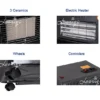 Gas Electric Heater, Copper, Metal - view 5