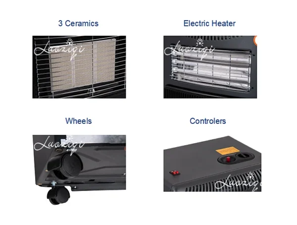 Gas Electric Heater, Copper, Metal - view 5