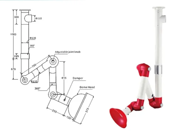 Gas Fume Exhaust Fan, Plastic, Laboratory Furniture - view 6