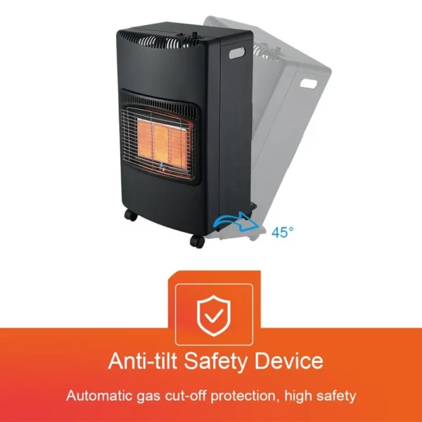 Gas Home Heater, Portable, Electric, Metal - view 6