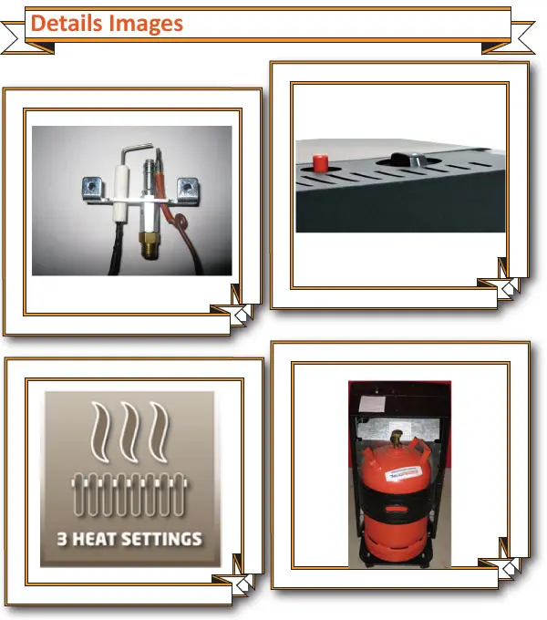 Gas Mobile Cabinet Heater, 3.0KW, LPG, ODS - view 2